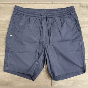 Men's Mugsy Jeans CADETS Slate Blue Lightweight Easy Shorts 8" Inseam Sz Large